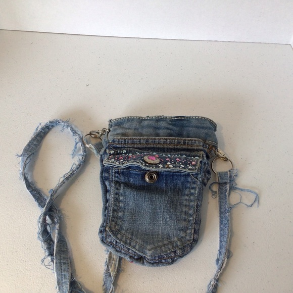 Concealed Carry Jean 5 Pocket Purse Lined Bling Snaps closure on side open top - Picture 2 of 8